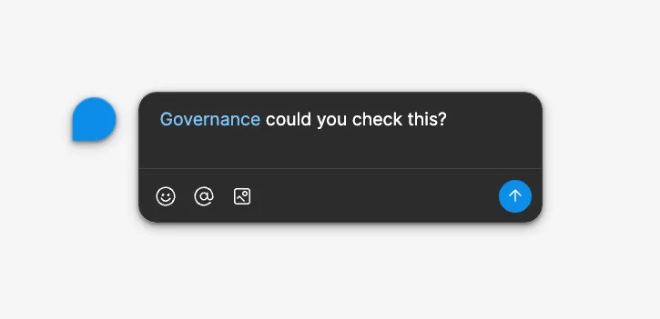 We used User Groups on Figma to make communication easier through all files